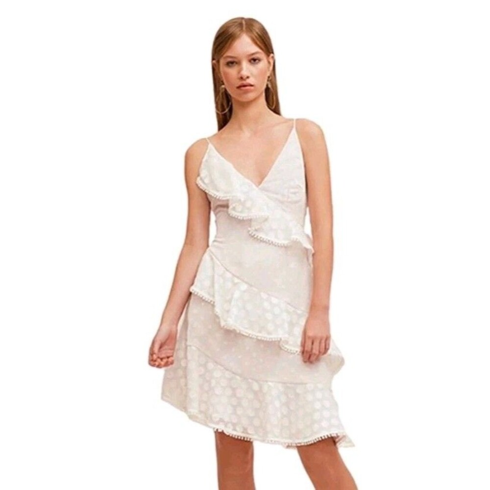 NWT Keepsake See You Now Dress‎ In Ivory Size S Lines Asymmetrical 206
